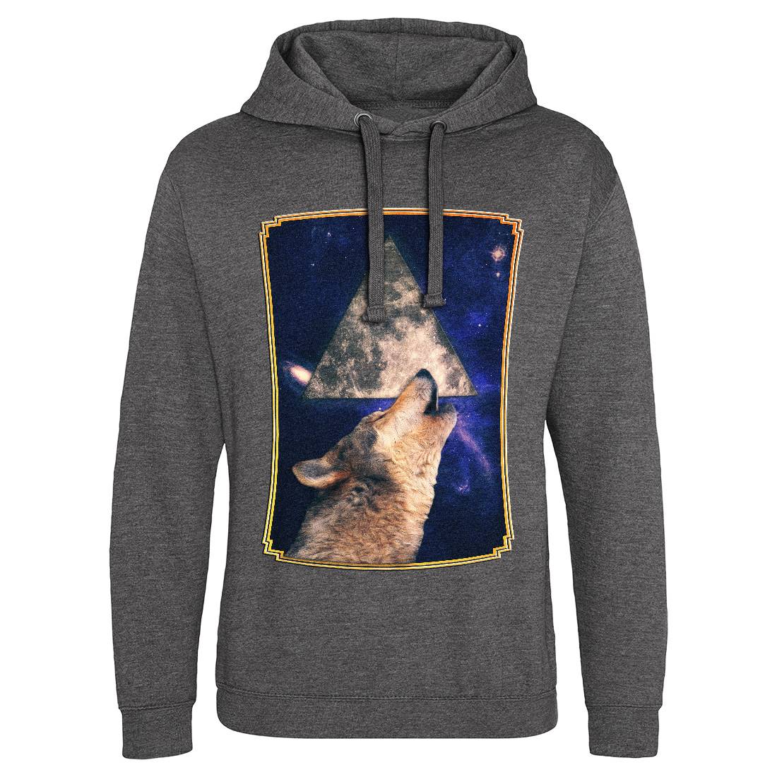 Howling Wolf Mens Hoodie Without Pocket Space A848