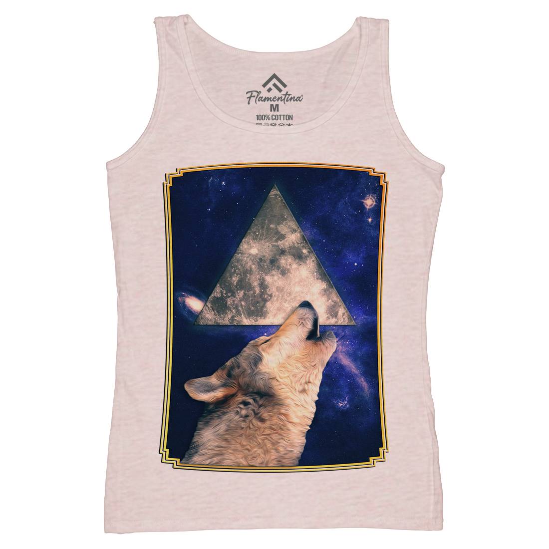 Howling Wolf Womens Organic Tank Top Vest Space A848