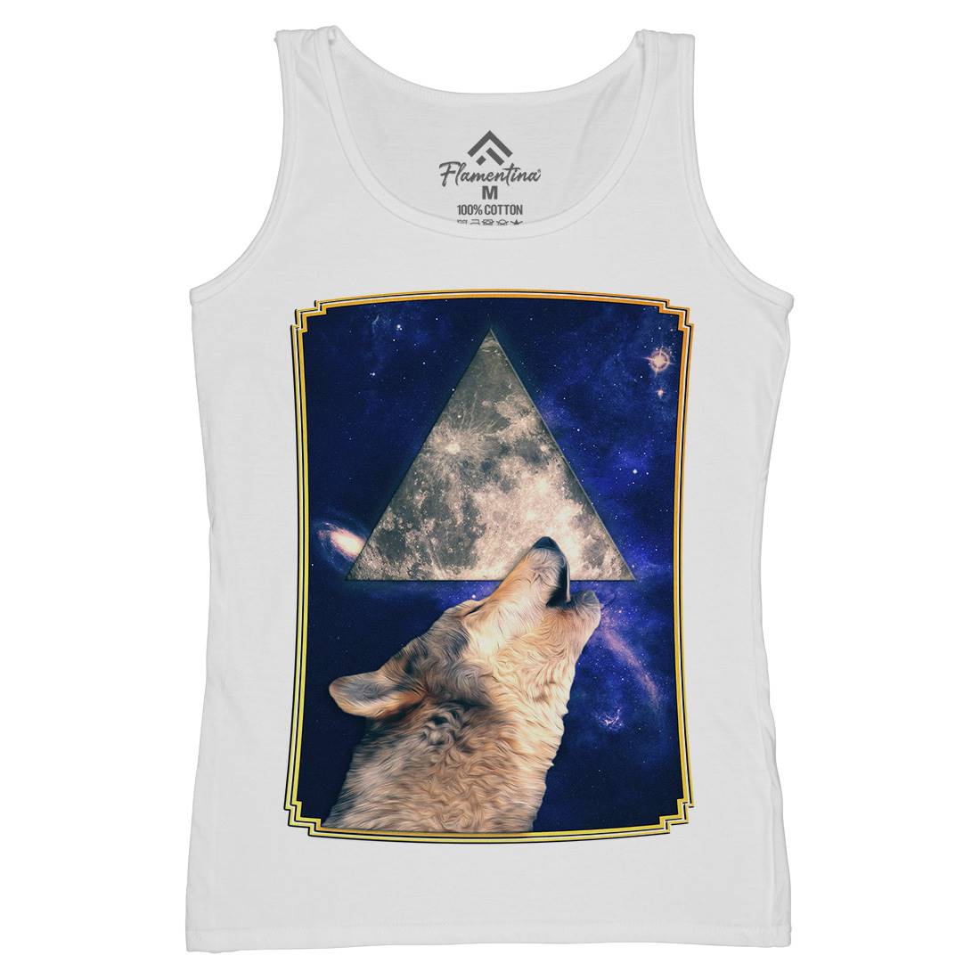 Howling Wolf Womens Organic Tank Top Vest Space A848