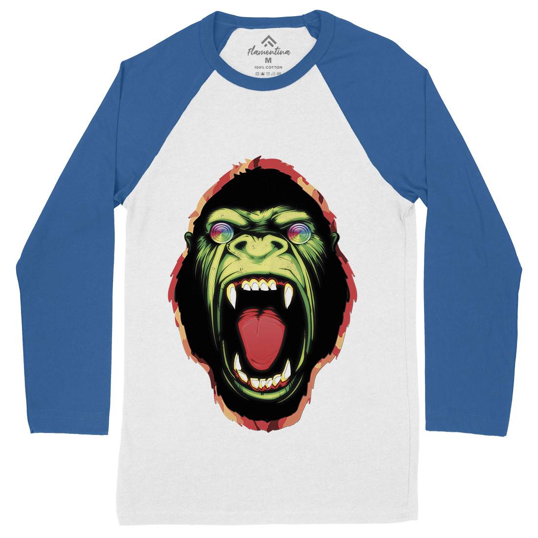 Hypnotic Ape Mens Long Sleeve Baseball T-Shirt Animals A849