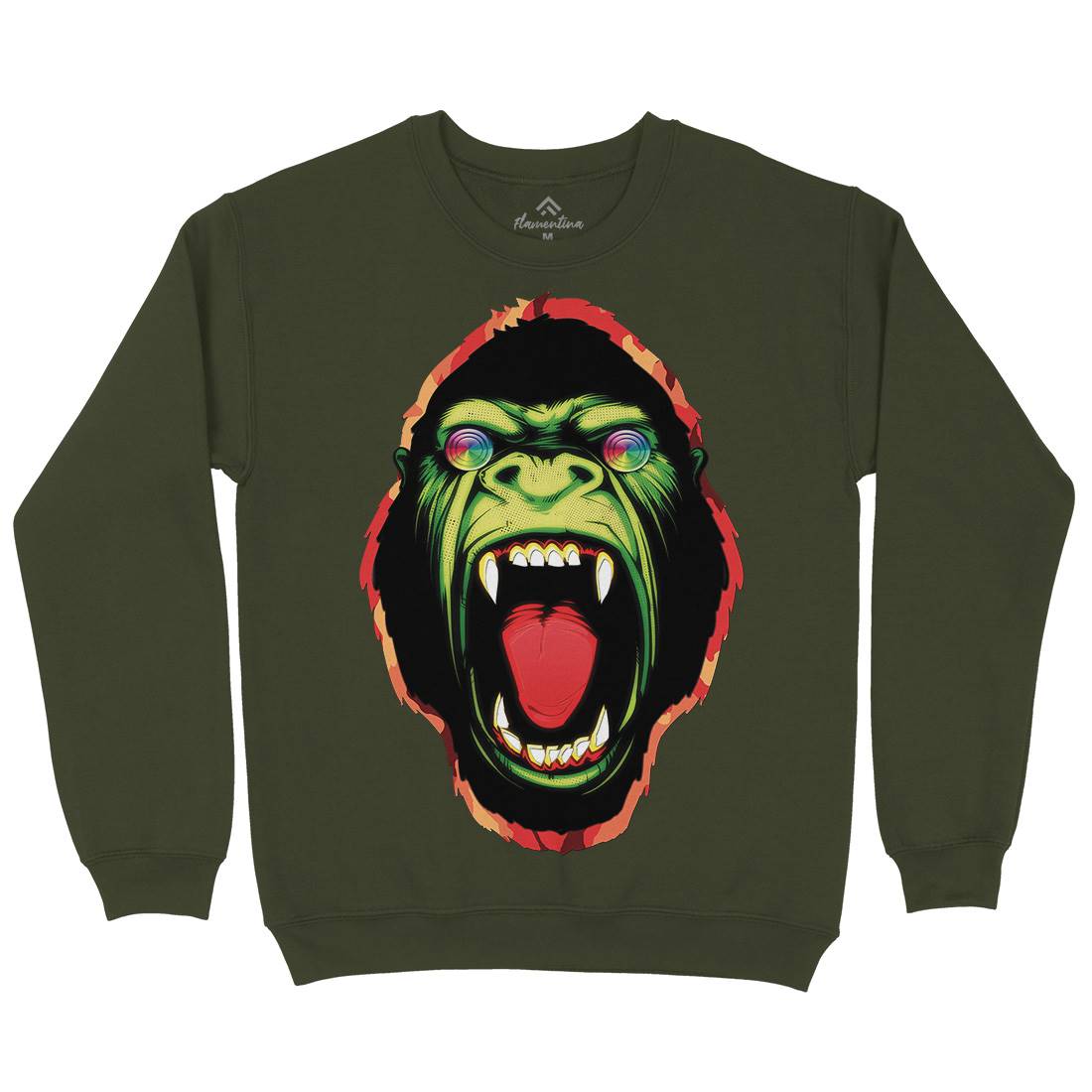 Hypnotic Ape Mens Crew Neck Sweatshirt Animals A849