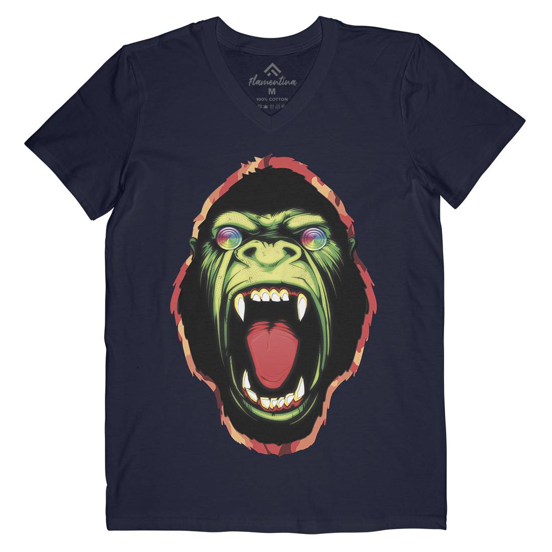 Hypnotic Ape Mens V-Neck T-Shirt Animals A849