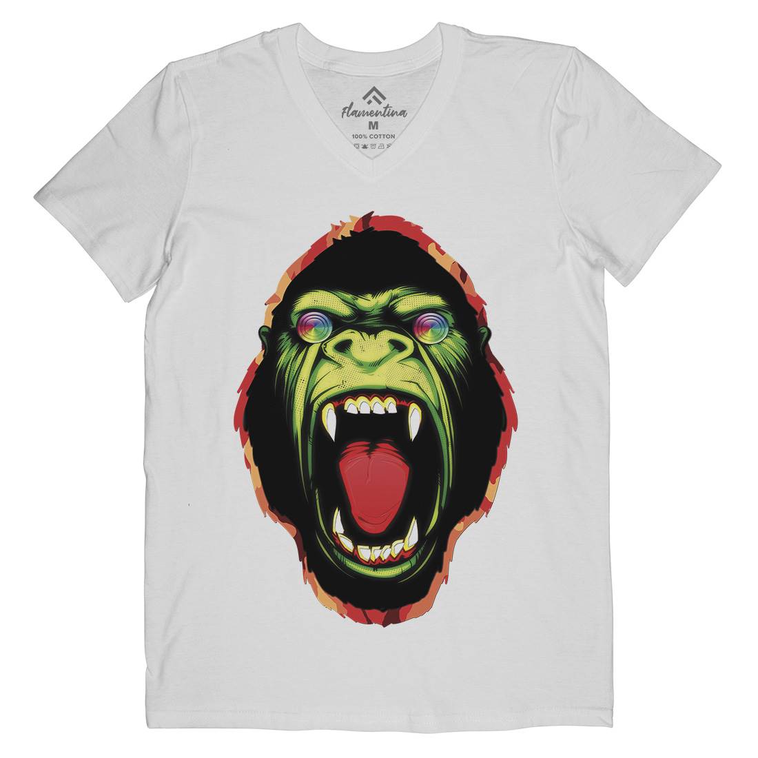 Hypnotic Ape Mens V-Neck T-Shirt Animals A849