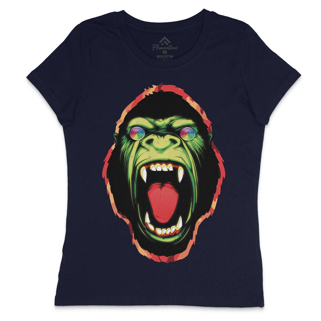 Hypnotic Ape Womens Crew Neck T-Shirt Animals A849