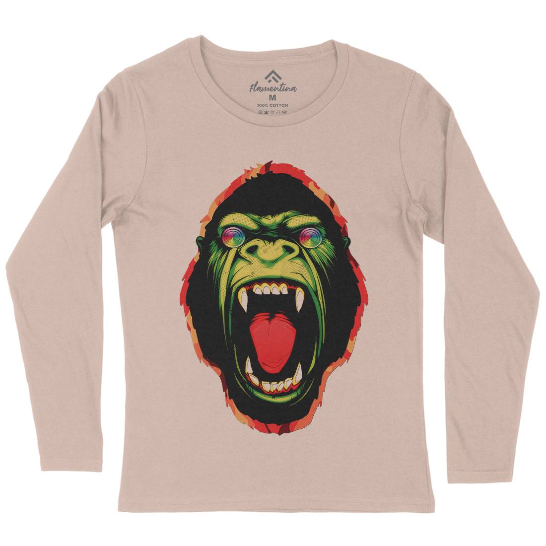 Hypnotic Ape Womens Long Sleeve T-Shirt Animals A849