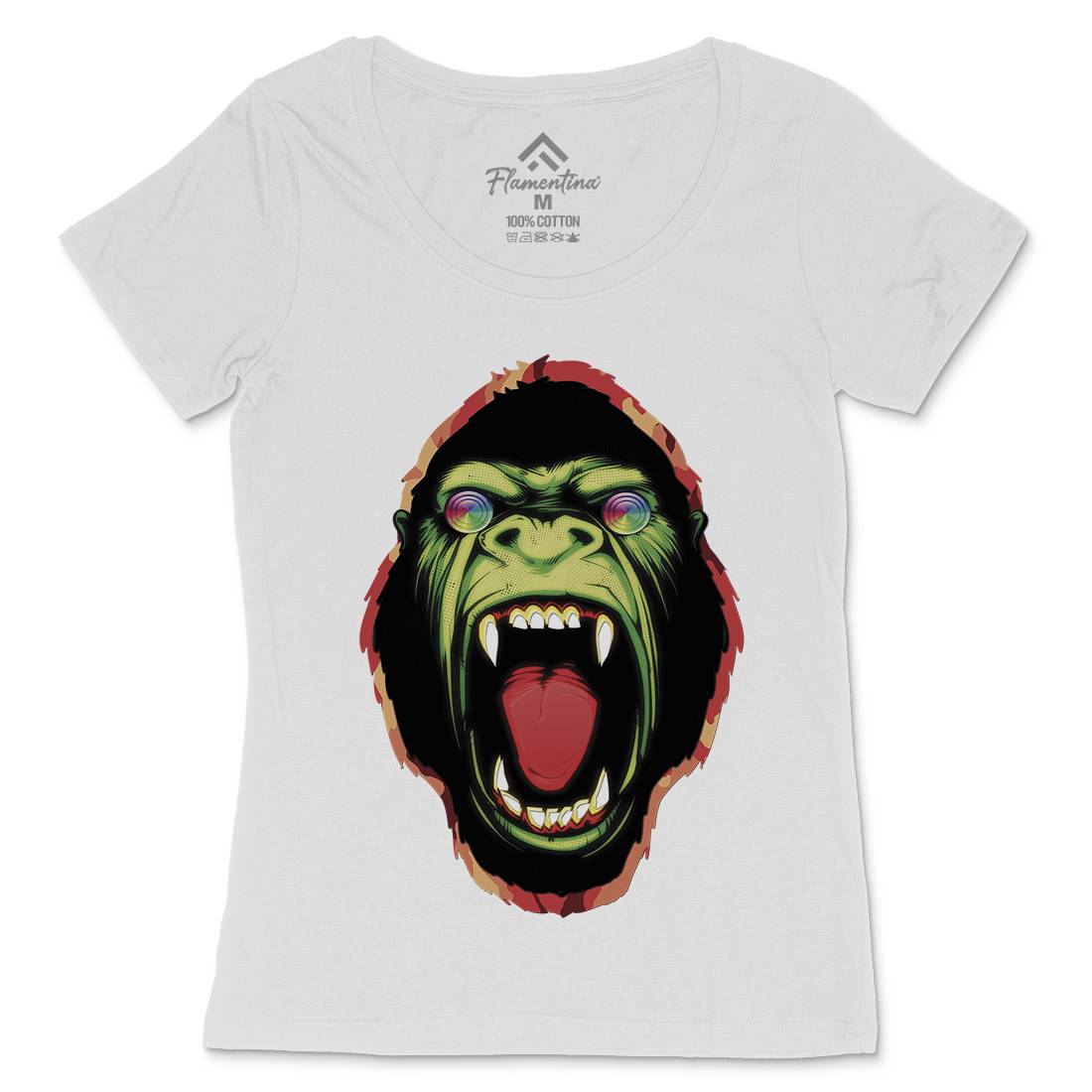 Hypnotic Ape Womens Scoop Neck T-Shirt Animals A849