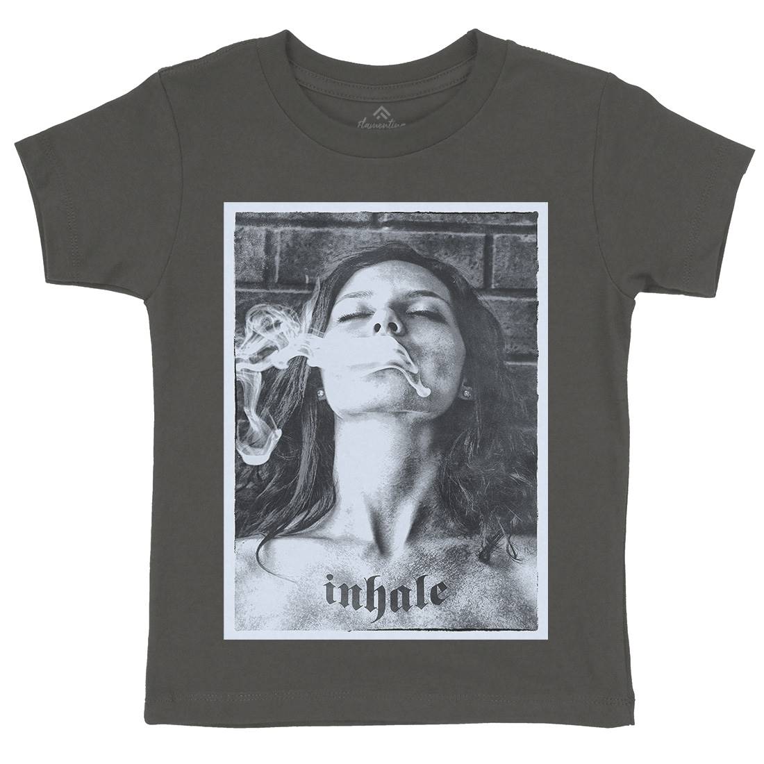 Inhale Kids Organic Crew Neck T-Shirt Drugs A851