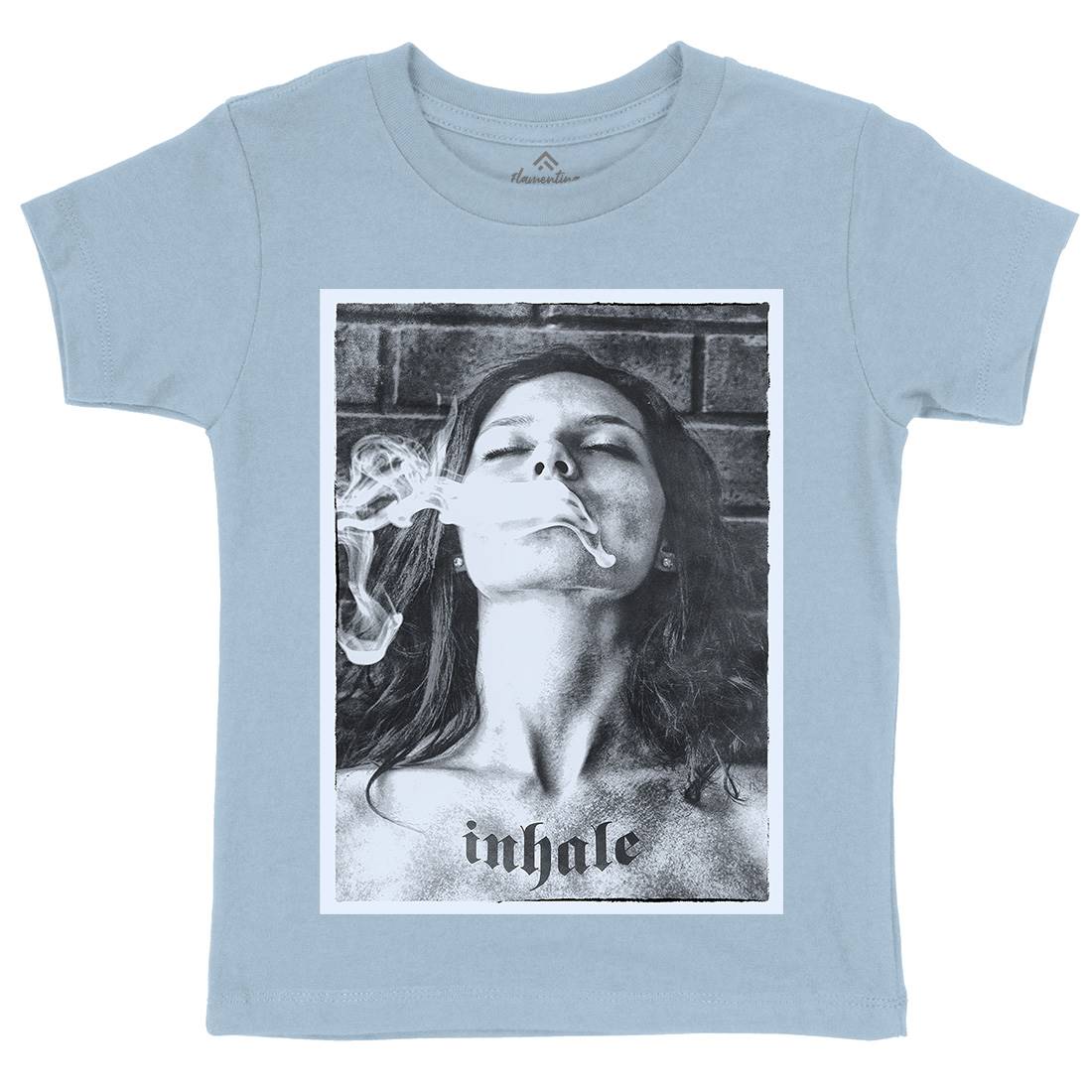 Inhale Kids Crew Neck T-Shirt Drugs A851
