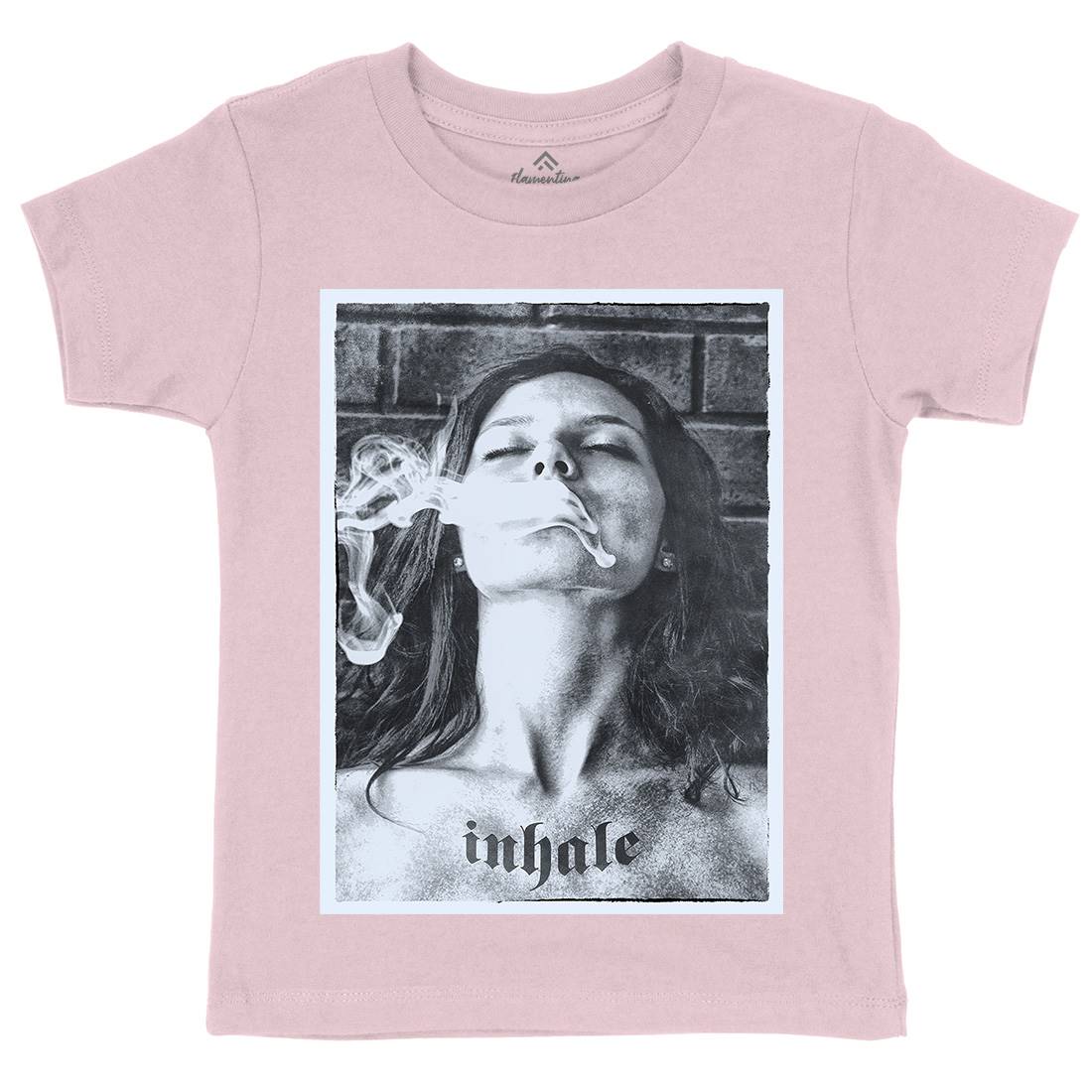 Inhale Kids Crew Neck T-Shirt Drugs A851