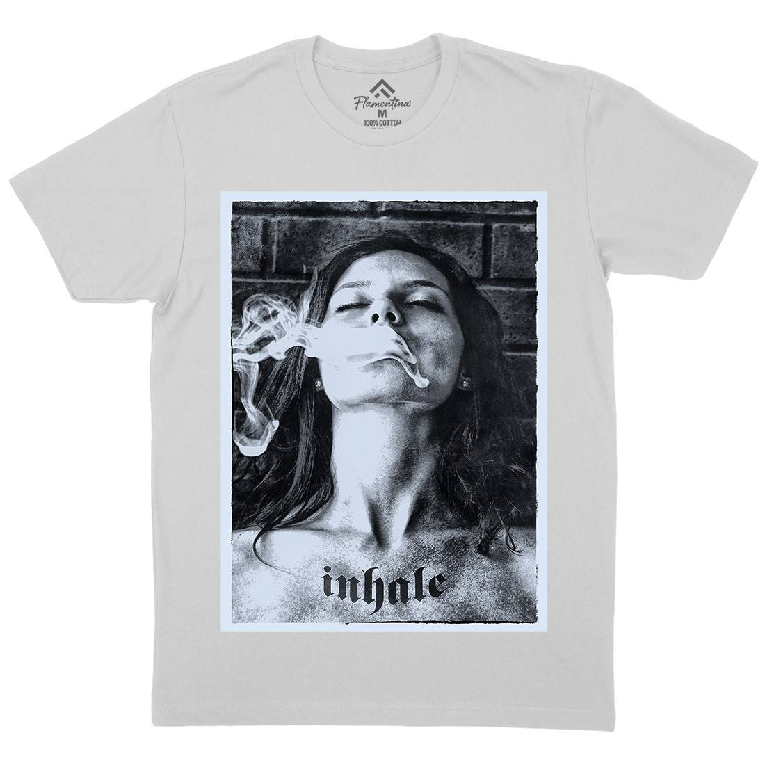Inhale Mens Crew Neck T-Shirt Drugs A851