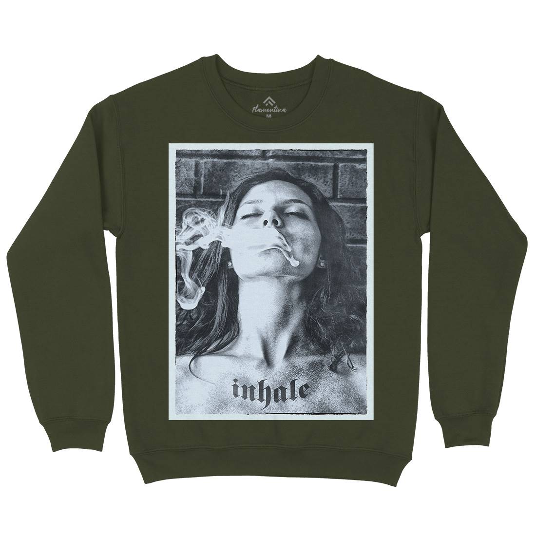 Inhale Mens Crew Neck Sweatshirt Drugs A851