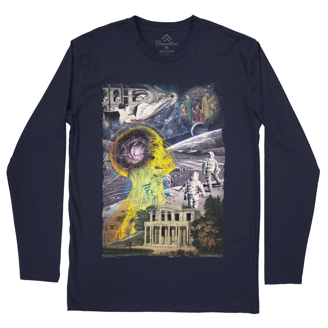 Inner Vision Mens Long Sleeve T-Shirt Space A852