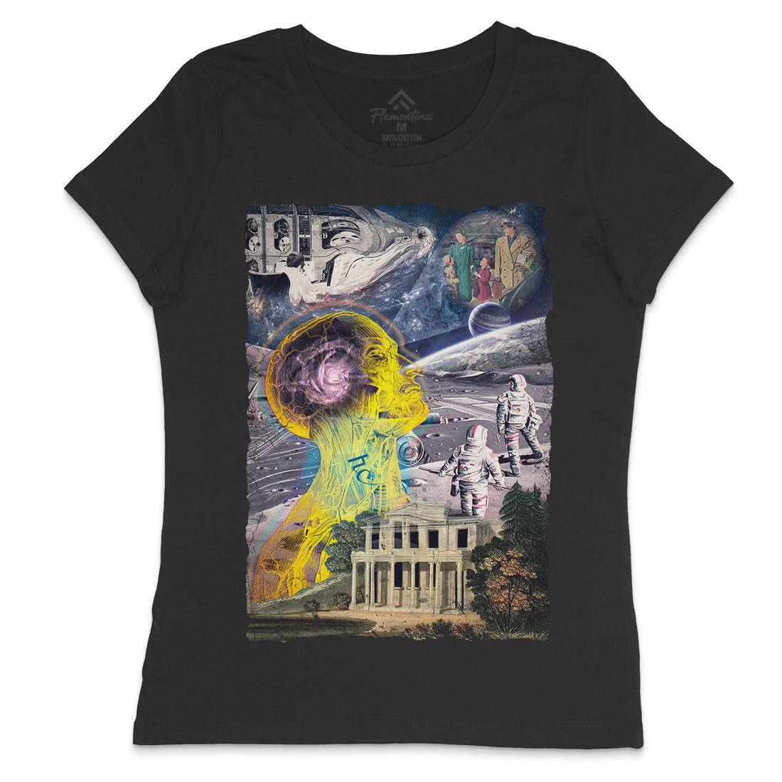 Inner Vision Womens Crew Neck T-Shirt Space A852