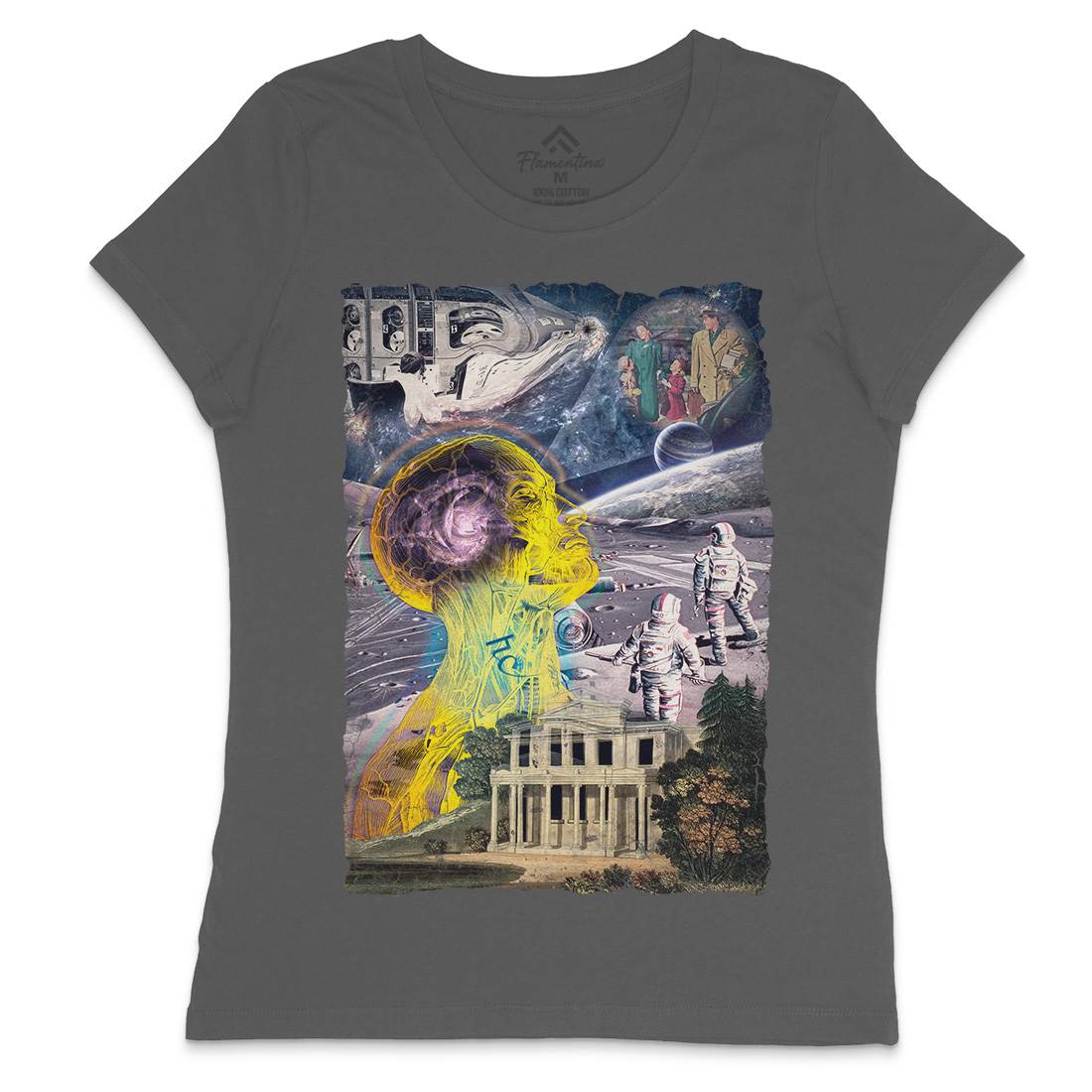 Inner Vision Womens Crew Neck T-Shirt Space A852