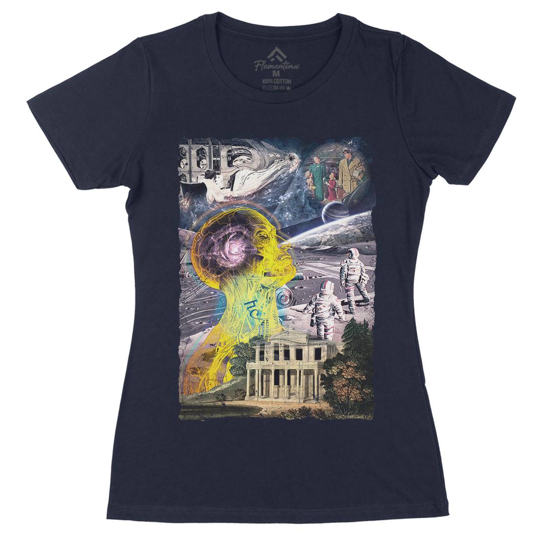 Inner Vision Womens Organic Crew Neck T-Shirt Space A852