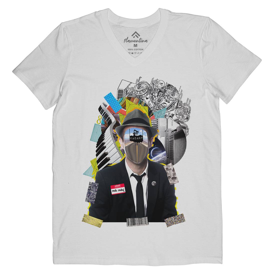 John Doe Mens Organic V-Neck T-Shirt Illuminati A853