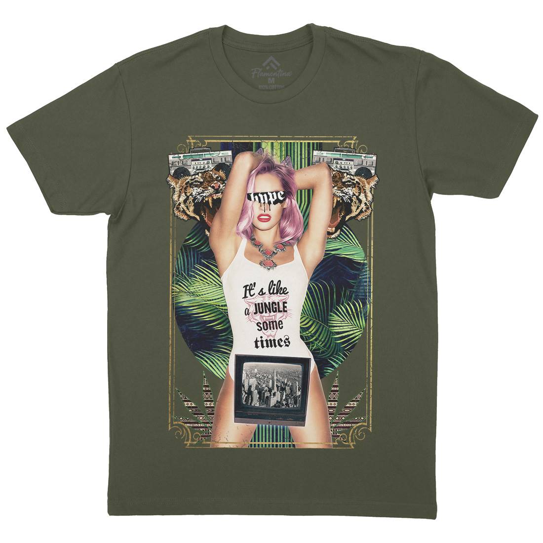 Jungle Mens Crew Neck T-Shirt Drugs A854