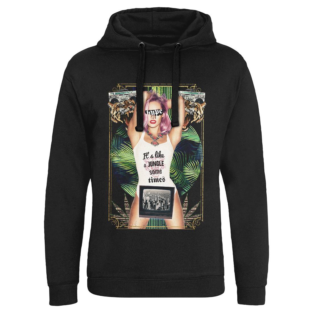Jungle Mens Hoodie Without Pocket Drugs A854