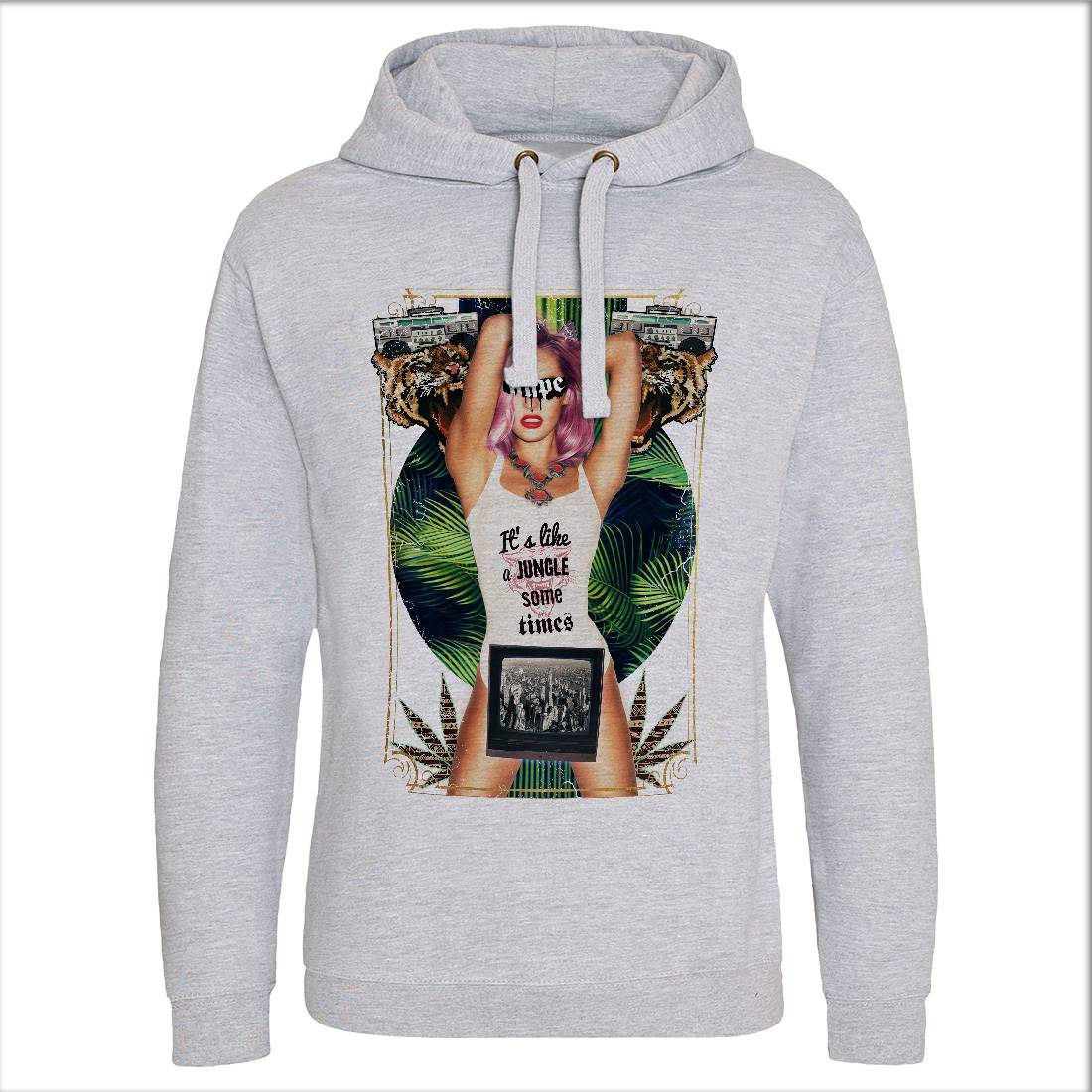 Jungle Mens Hoodie Without Pocket Drugs A854