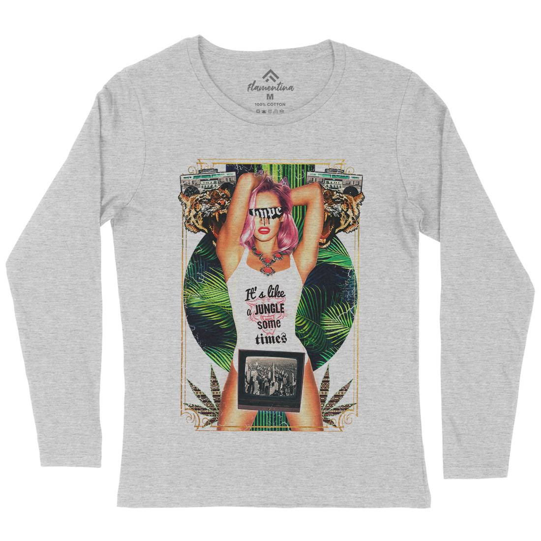 Jungle Womens Long Sleeve T-Shirt Drugs A854