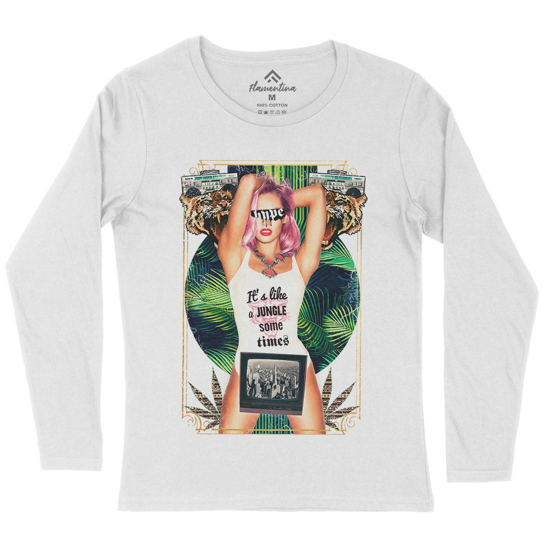 Jungle Womens Long Sleeve T-Shirt Drugs A854