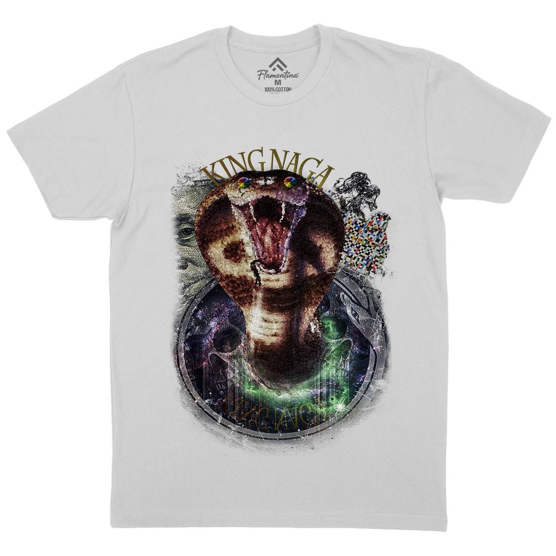 King Naga Mens Crew Neck T-Shirt Space A856