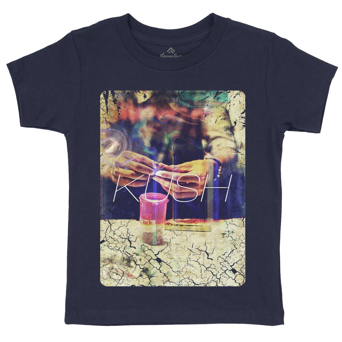 Kush Trippin Kids Organic Crew Neck T-Shirt Drugs A857