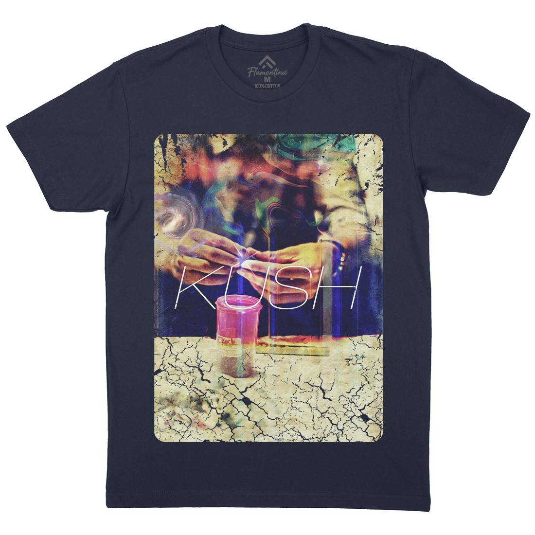 Kush Trippin Mens Organic Crew Neck T-Shirt Drugs A857