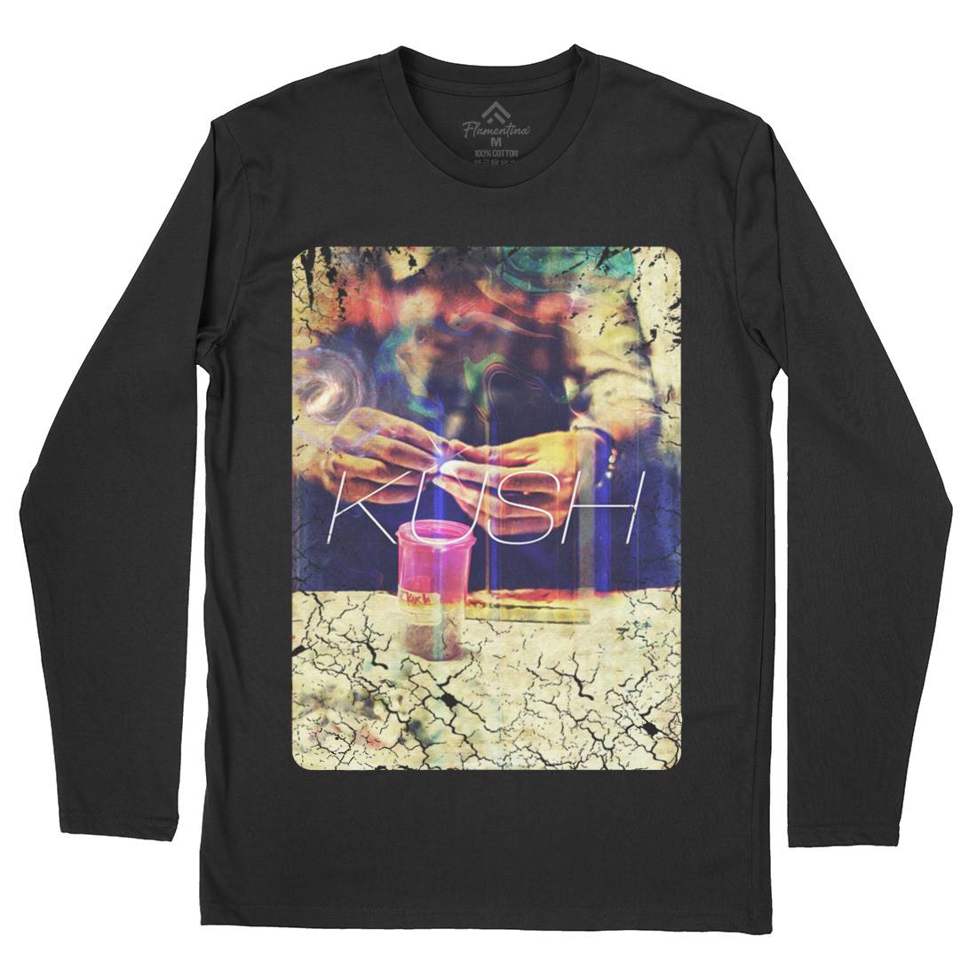 Kush Trippin Mens Long Sleeve T-Shirt Drugs A857