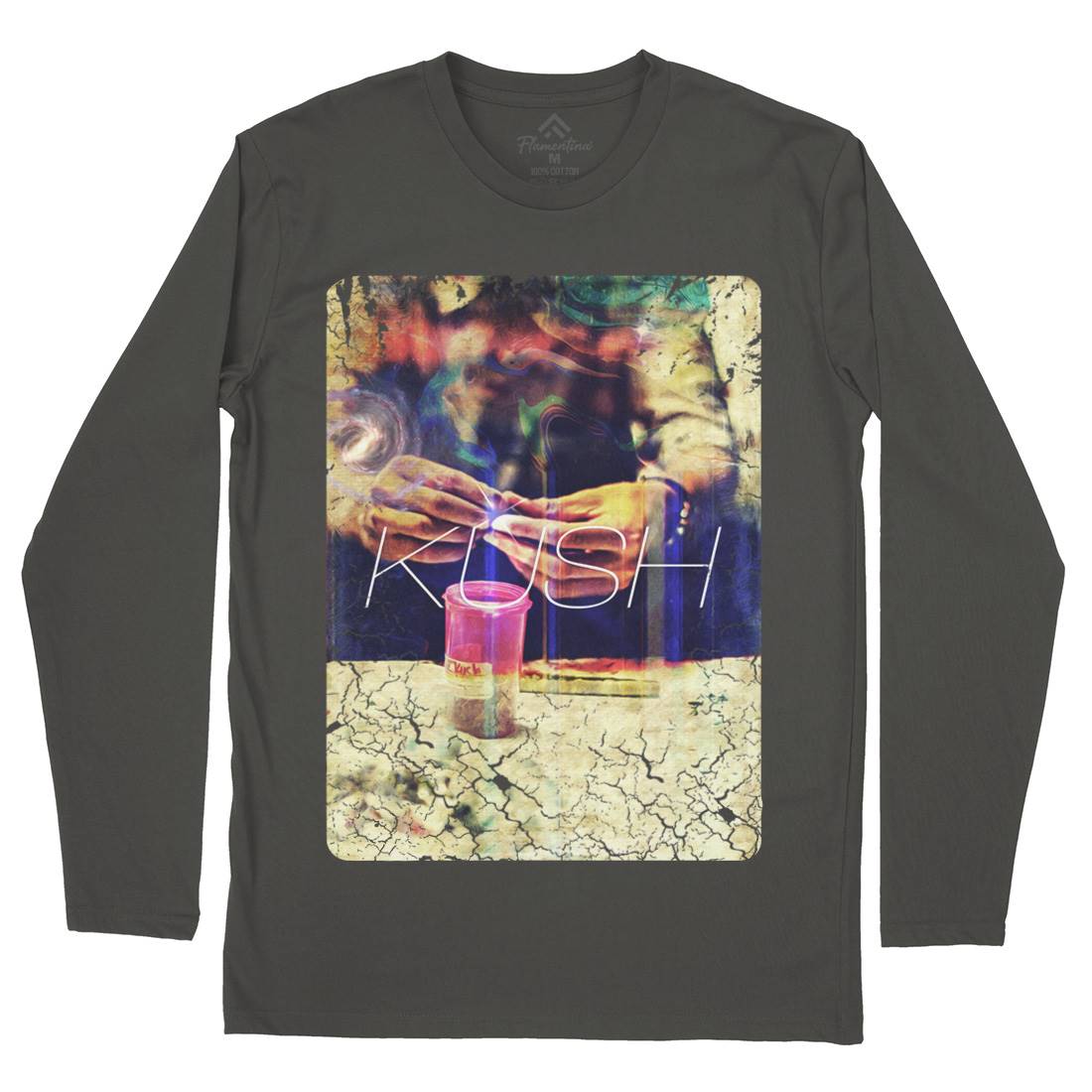 Kush Trippin Mens Long Sleeve T-Shirt Drugs A857