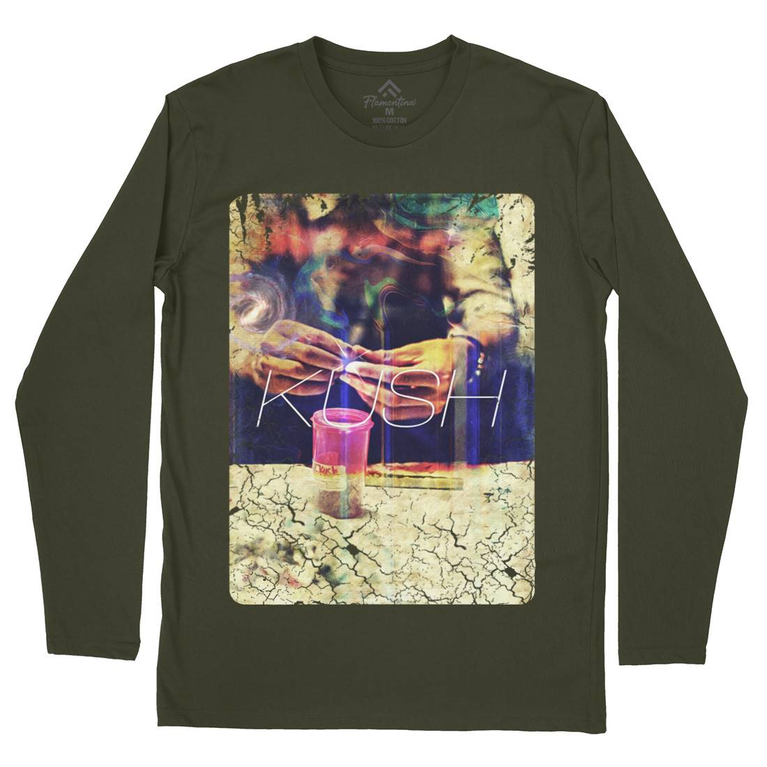 Kush Trippin Mens Long Sleeve T-Shirt Drugs A857