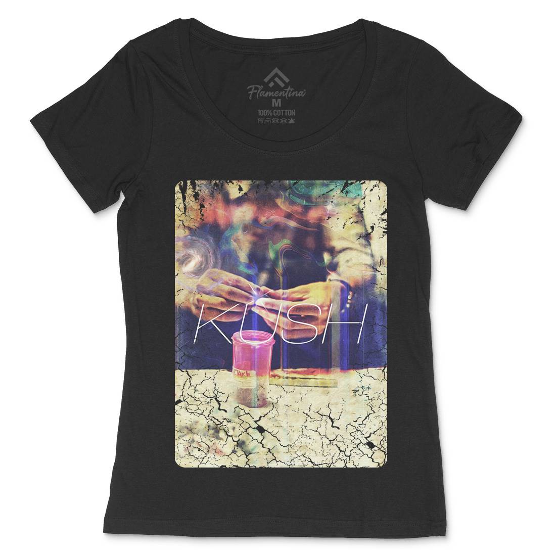 Kush Trippin Womens Scoop Neck T-Shirt Drugs A857