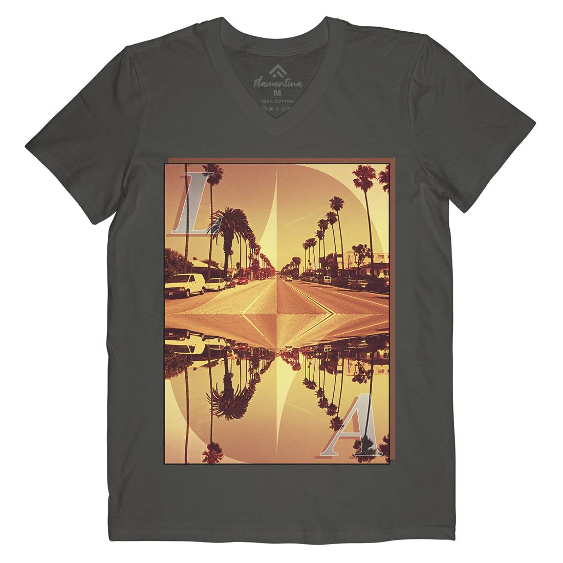 La Summer Mens V-Neck T-Shirt Art A858