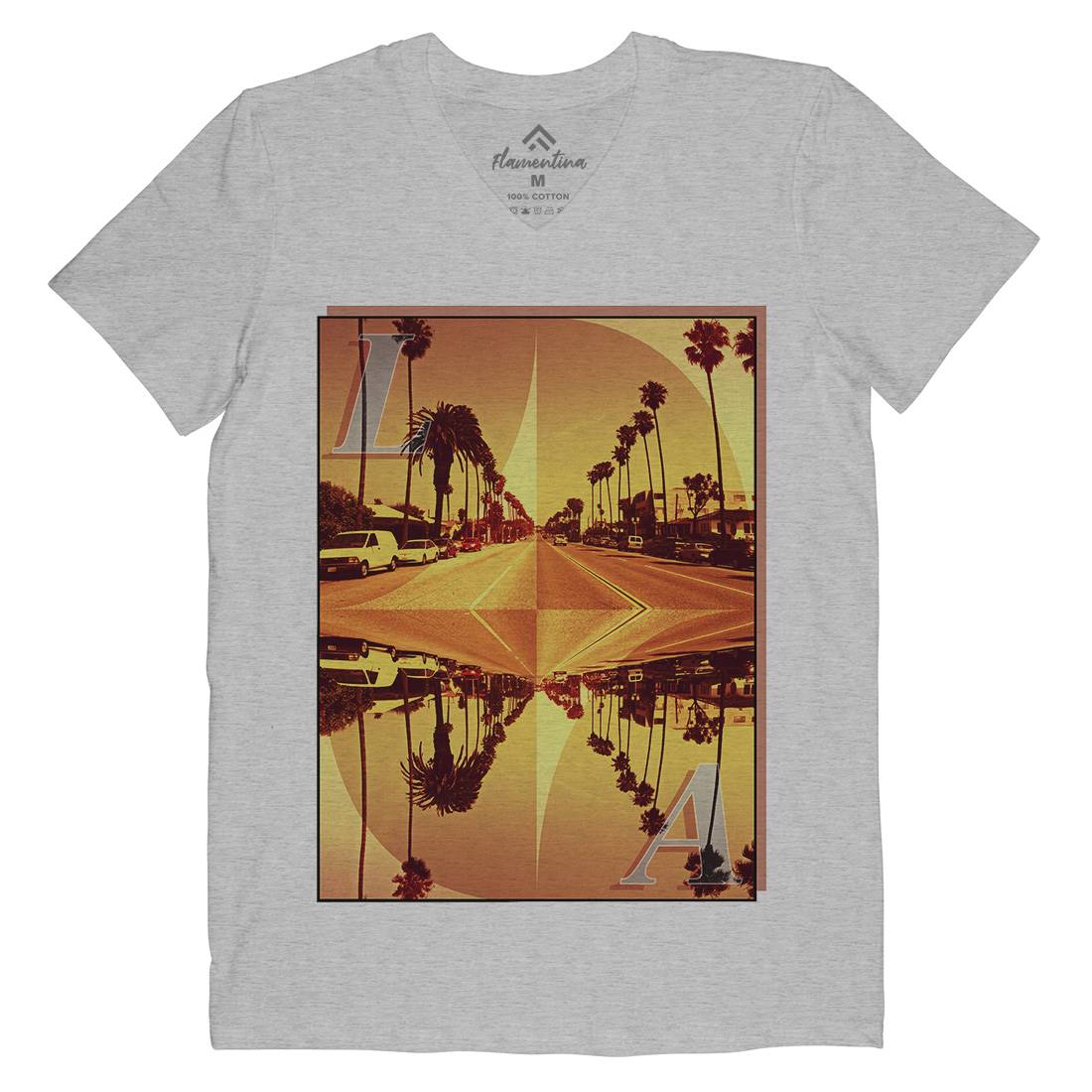 La Summer Mens V-Neck T-Shirt Art A858