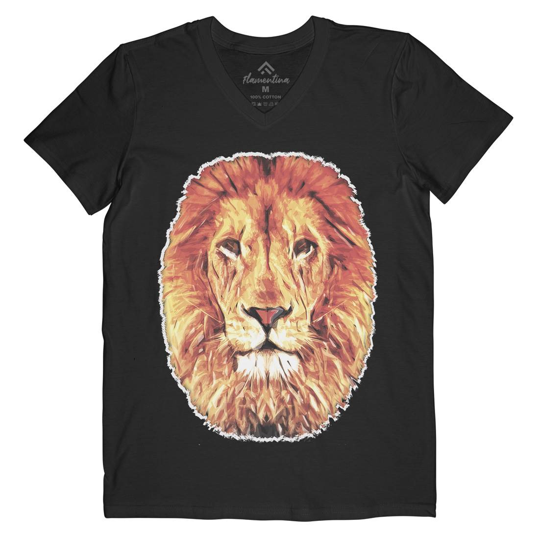 Leo Mens Organic V-Neck T-Shirt Animals A860