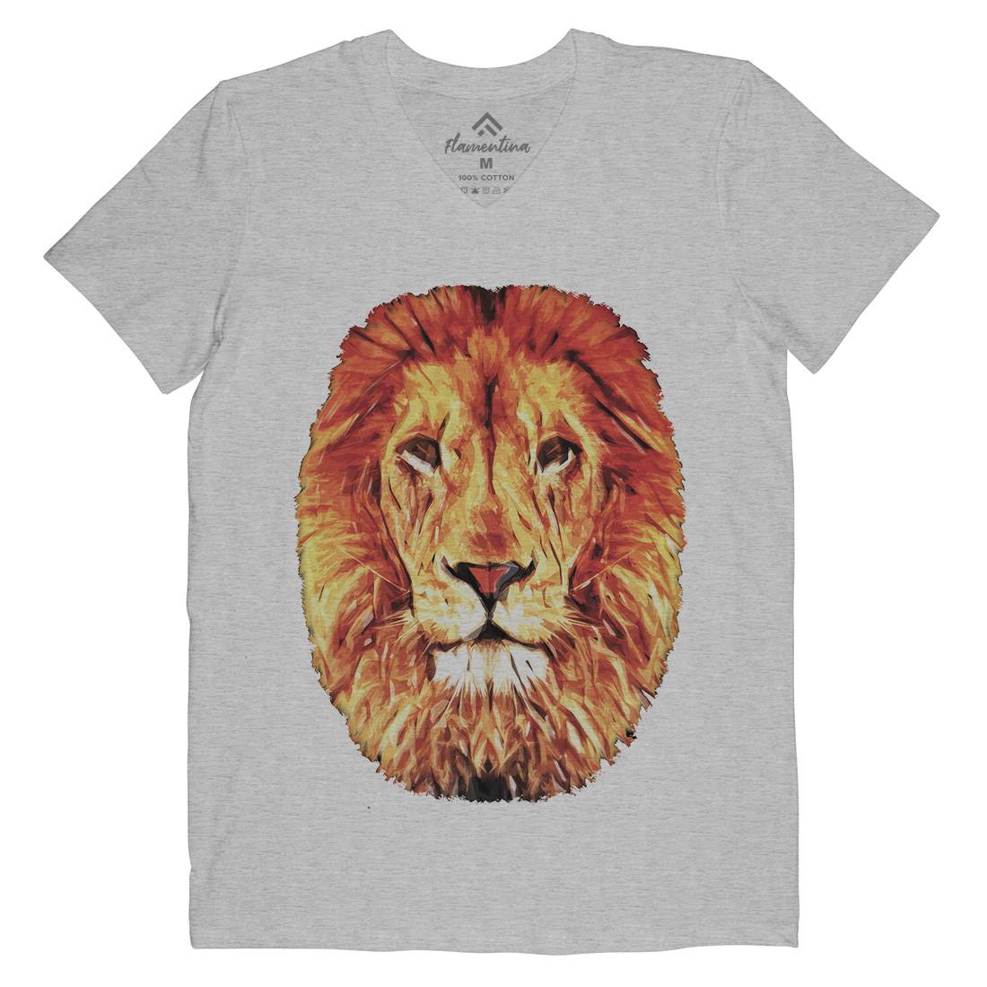Leo Mens Organic V-Neck T-Shirt Animals A860