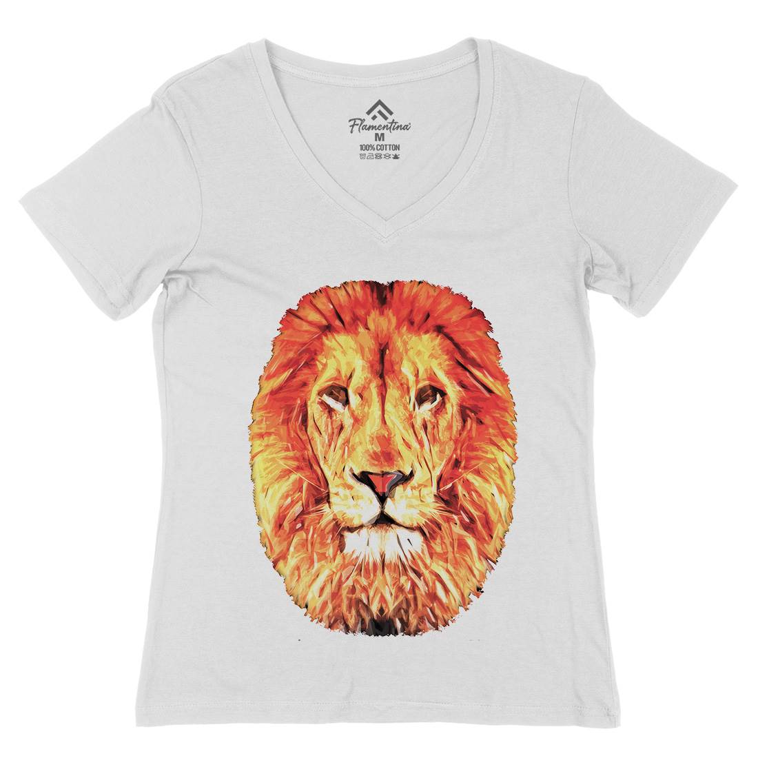 Leo Womens Organic V-Neck T-Shirt Animals A860