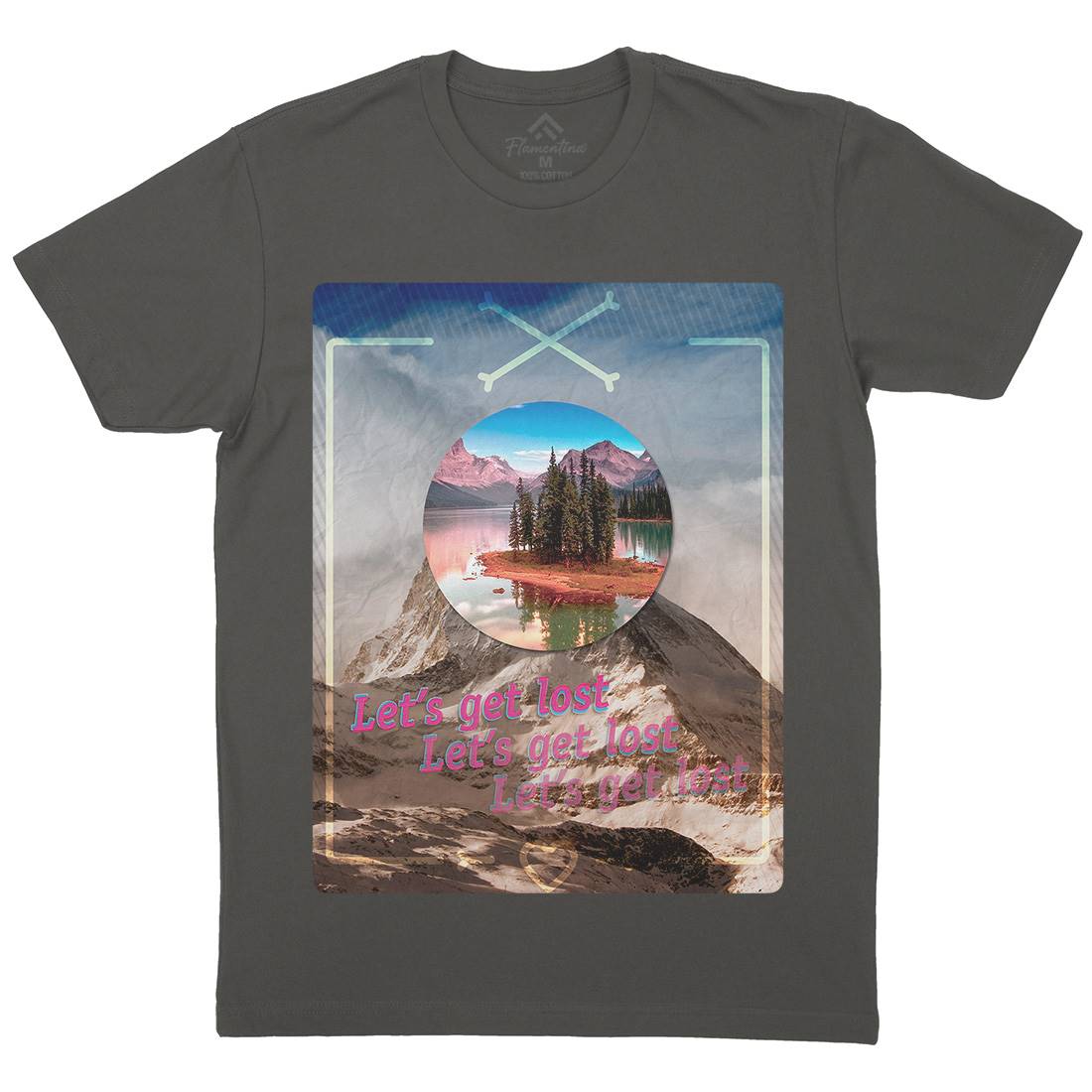 Let&#39;s Get Lost Mens Crew Neck T-Shirt Nature A862