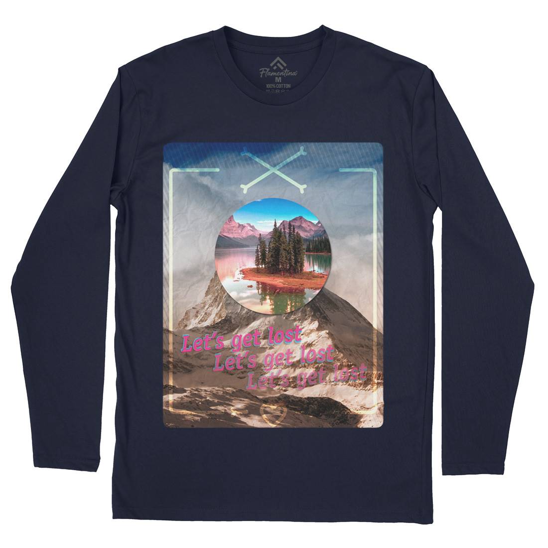 Let&#39;s Get Lost Mens Long Sleeve T-Shirt Nature A862