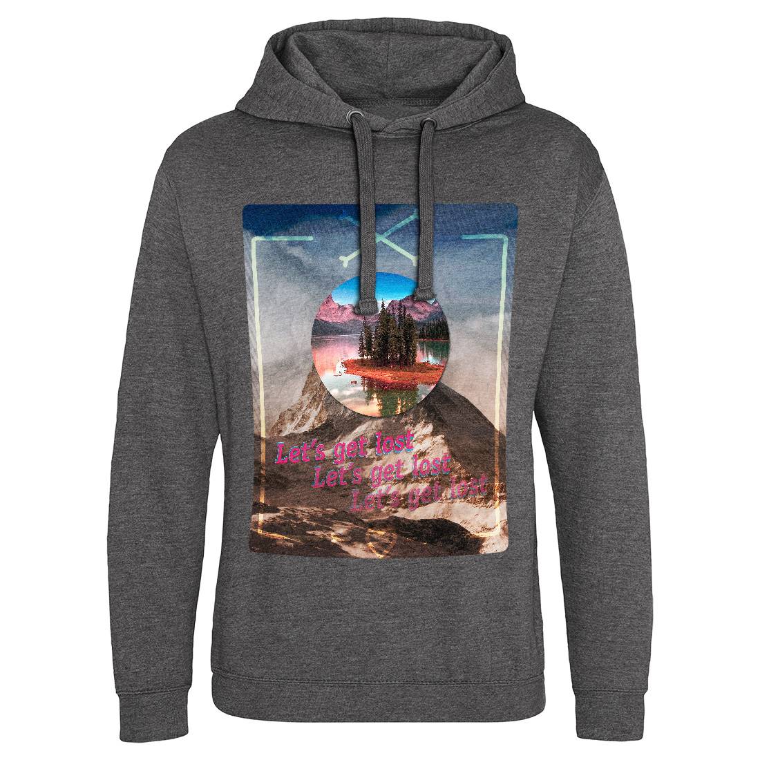 Let&#39;s Get Lost Mens Hoodie Without Pocket Nature A862