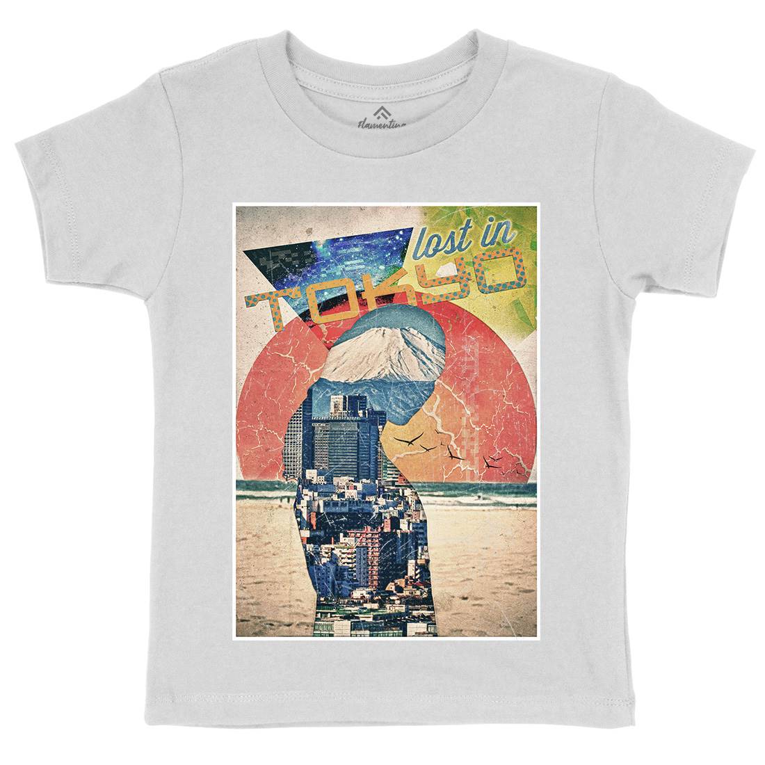 Lost In Tokyo Kids Organic Crew Neck T-Shirt Art A867