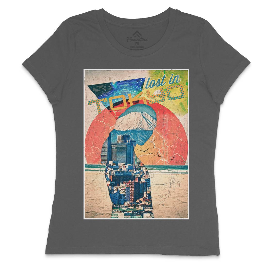 Lost In Tokyo Womens Crew Neck T-Shirt Art A867