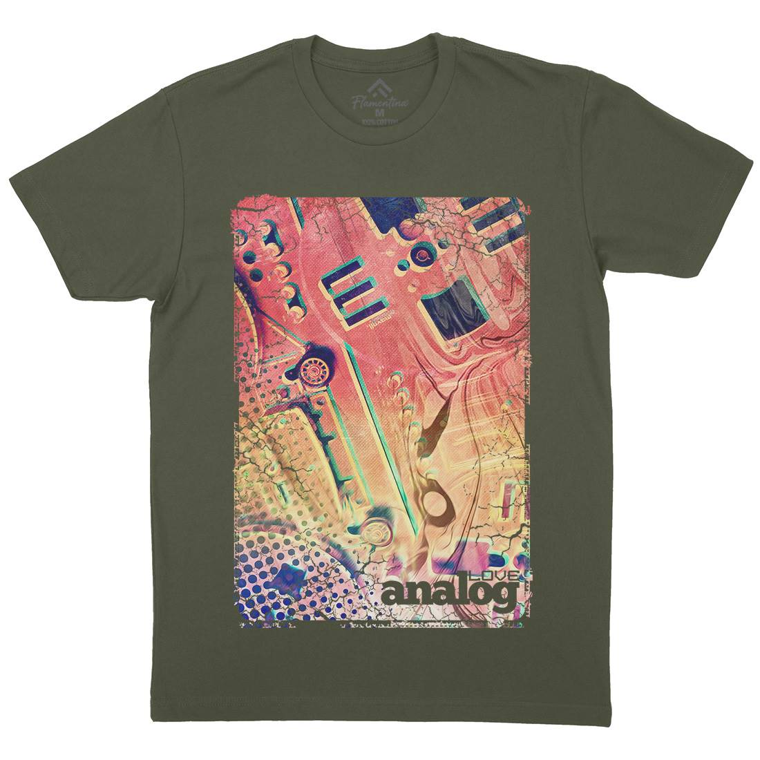 Love Analog Mens Organic Crew Neck T-Shirt Music A868