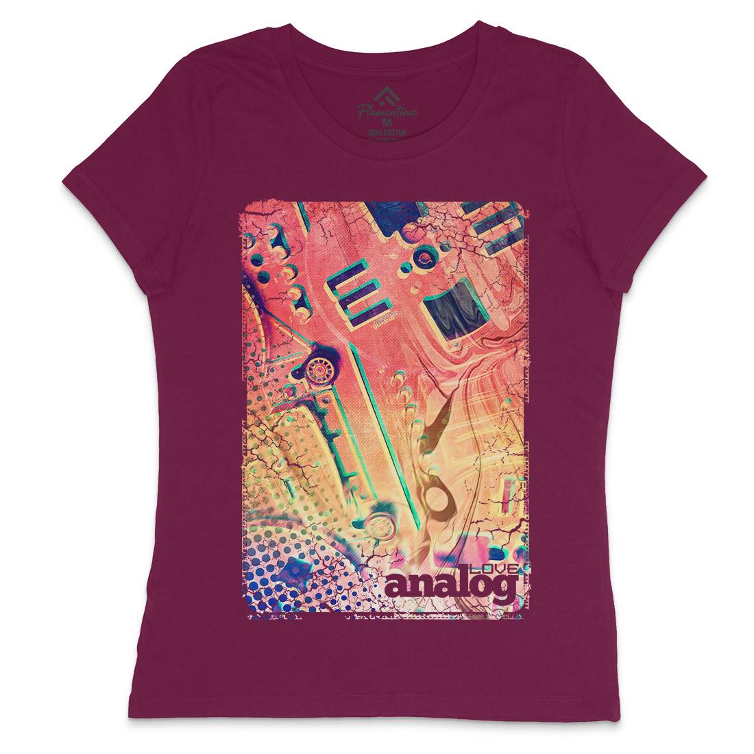 Love Analog Womens Crew Neck T-Shirt Music A868