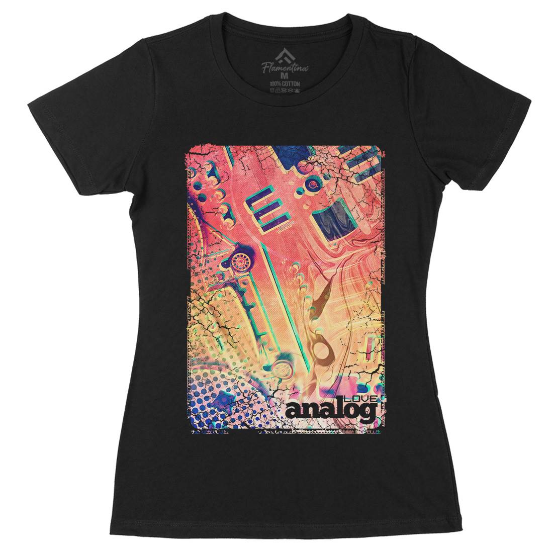 Love Analog Womens Organic Crew Neck T-Shirt Music A868
