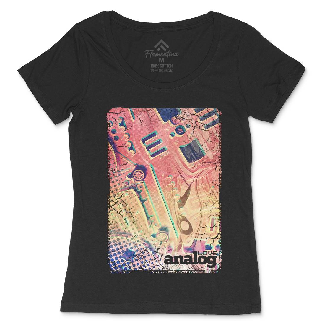 Love Analog Womens Scoop Neck T-Shirt Music A868