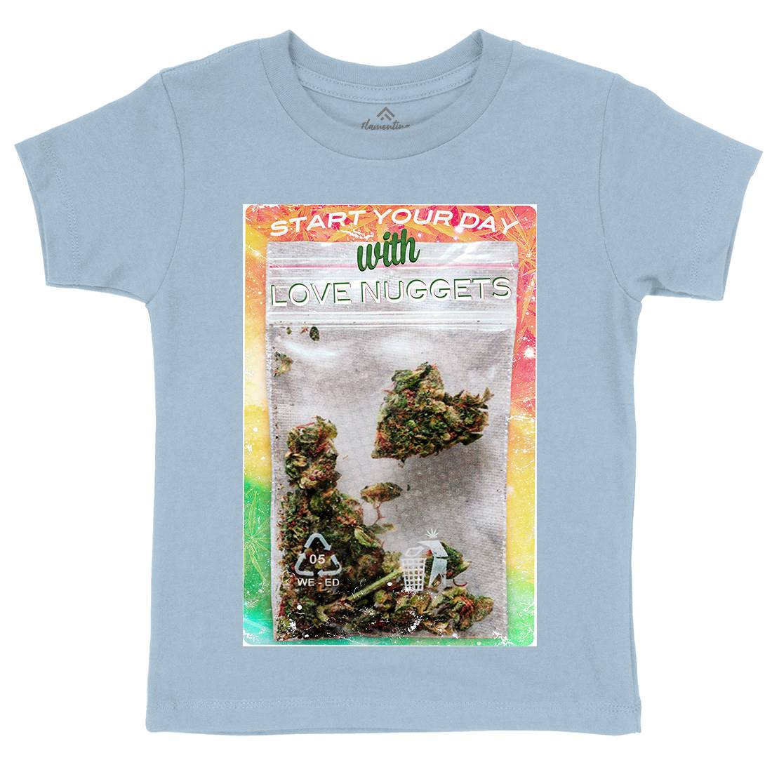 Love Nuggets Kids Crew Neck T-Shirt Drugs A871