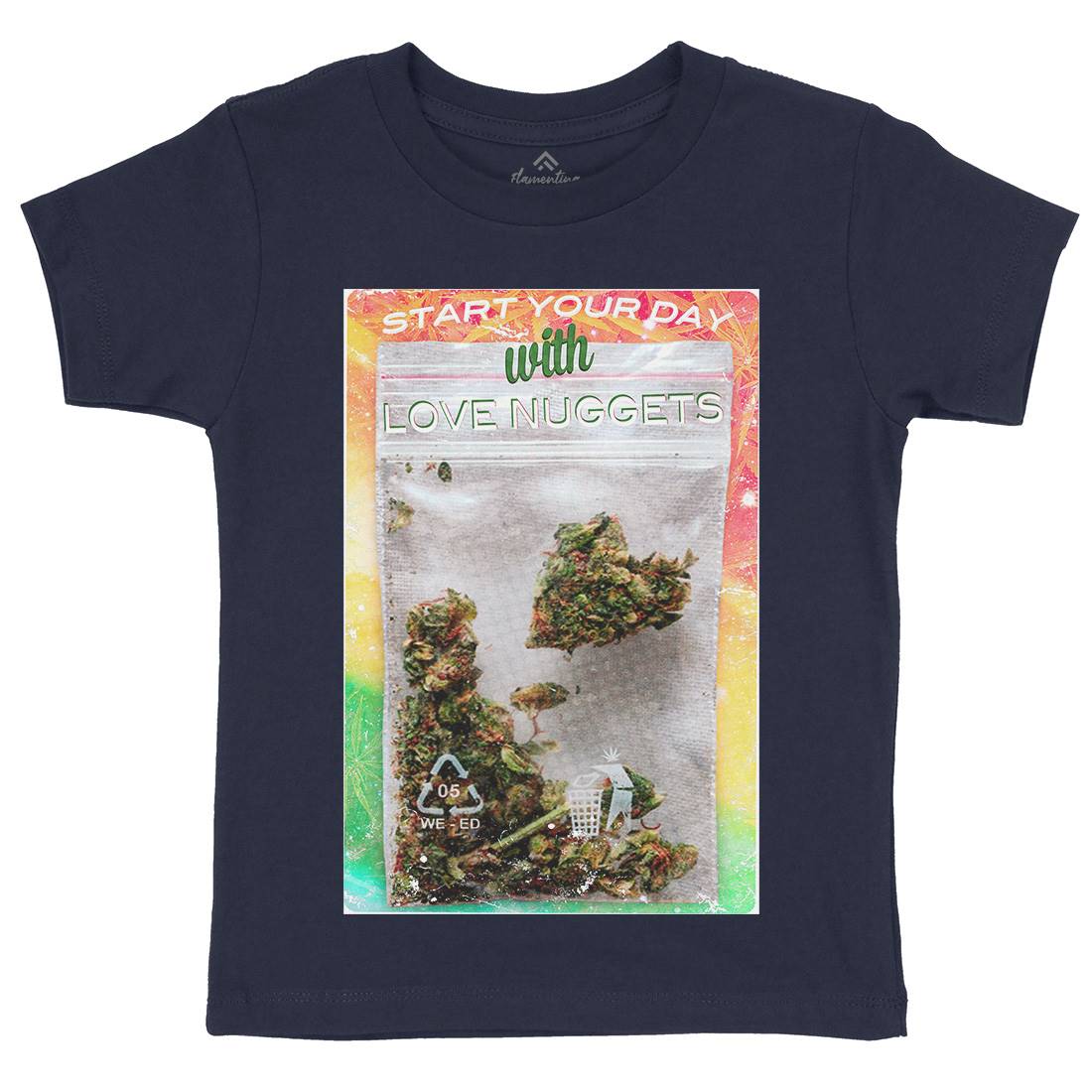 Love Nuggets Kids Organic Crew Neck T-Shirt Drugs A871