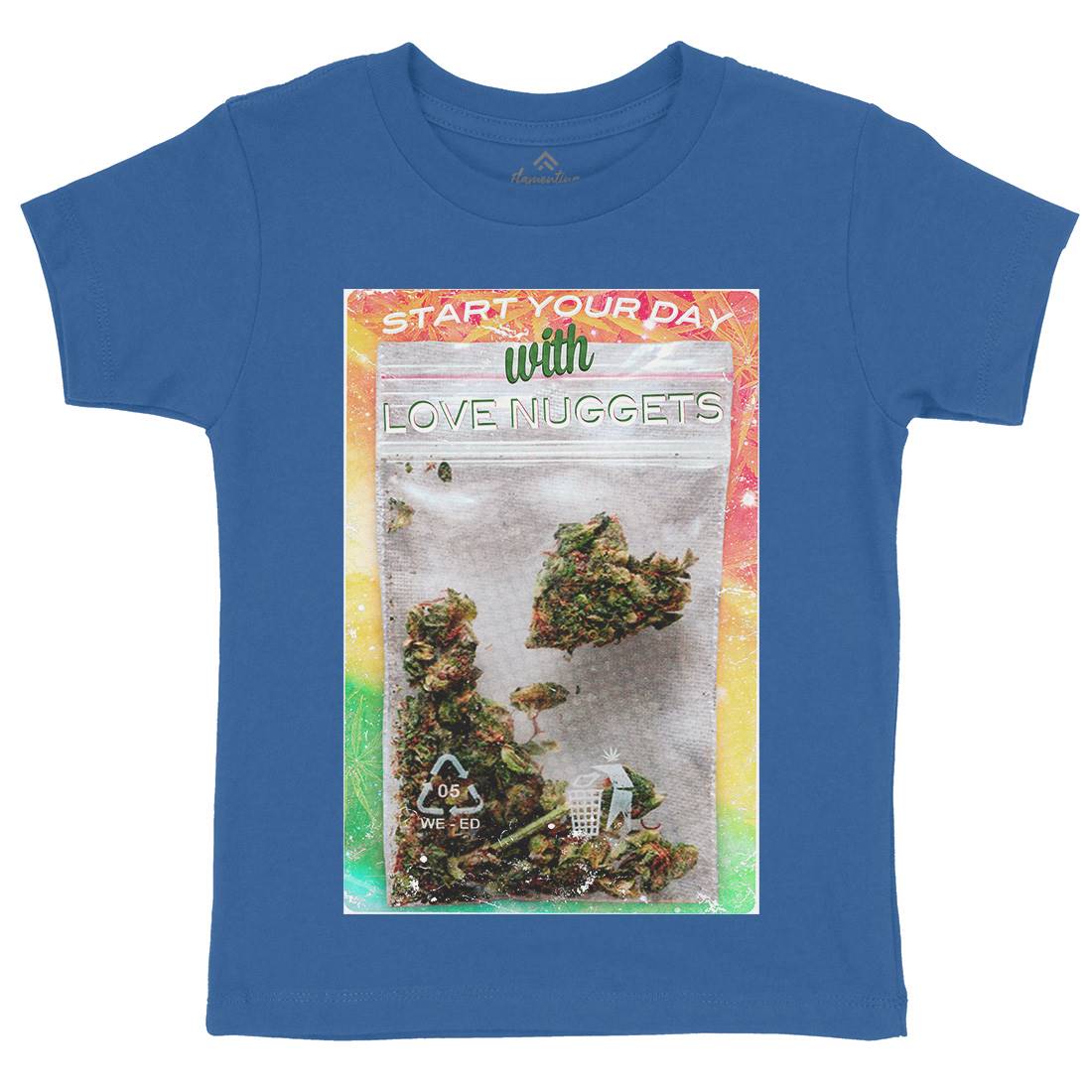 Love Nuggets Kids Crew Neck T-Shirt Drugs A871