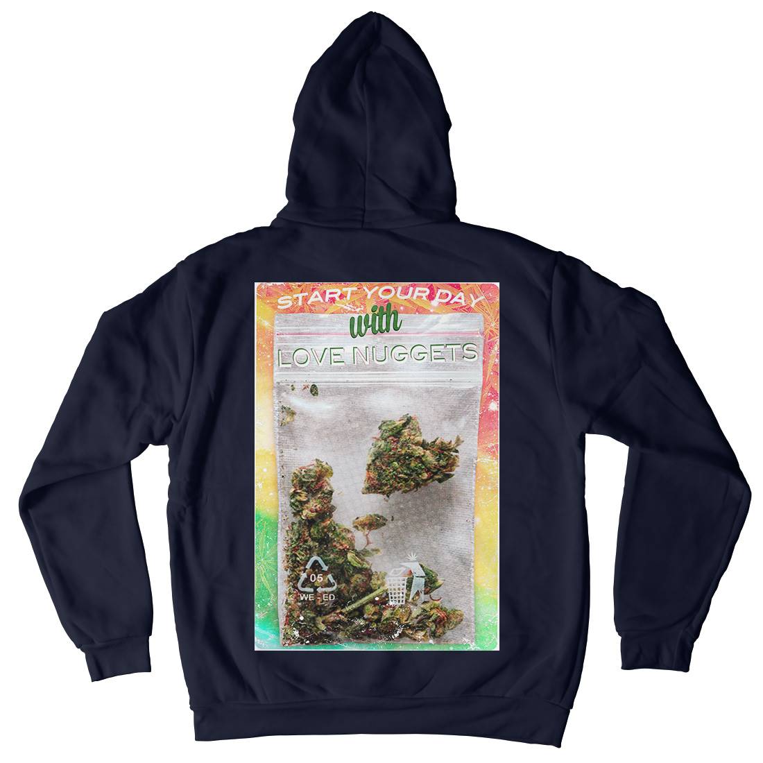Love Nuggets Mens Hoodie With Pocket Drugs A871